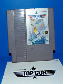 P.O.W. Prisoners Of War and Top Gun Nintendo Entertainment 1988 NES Auth Working