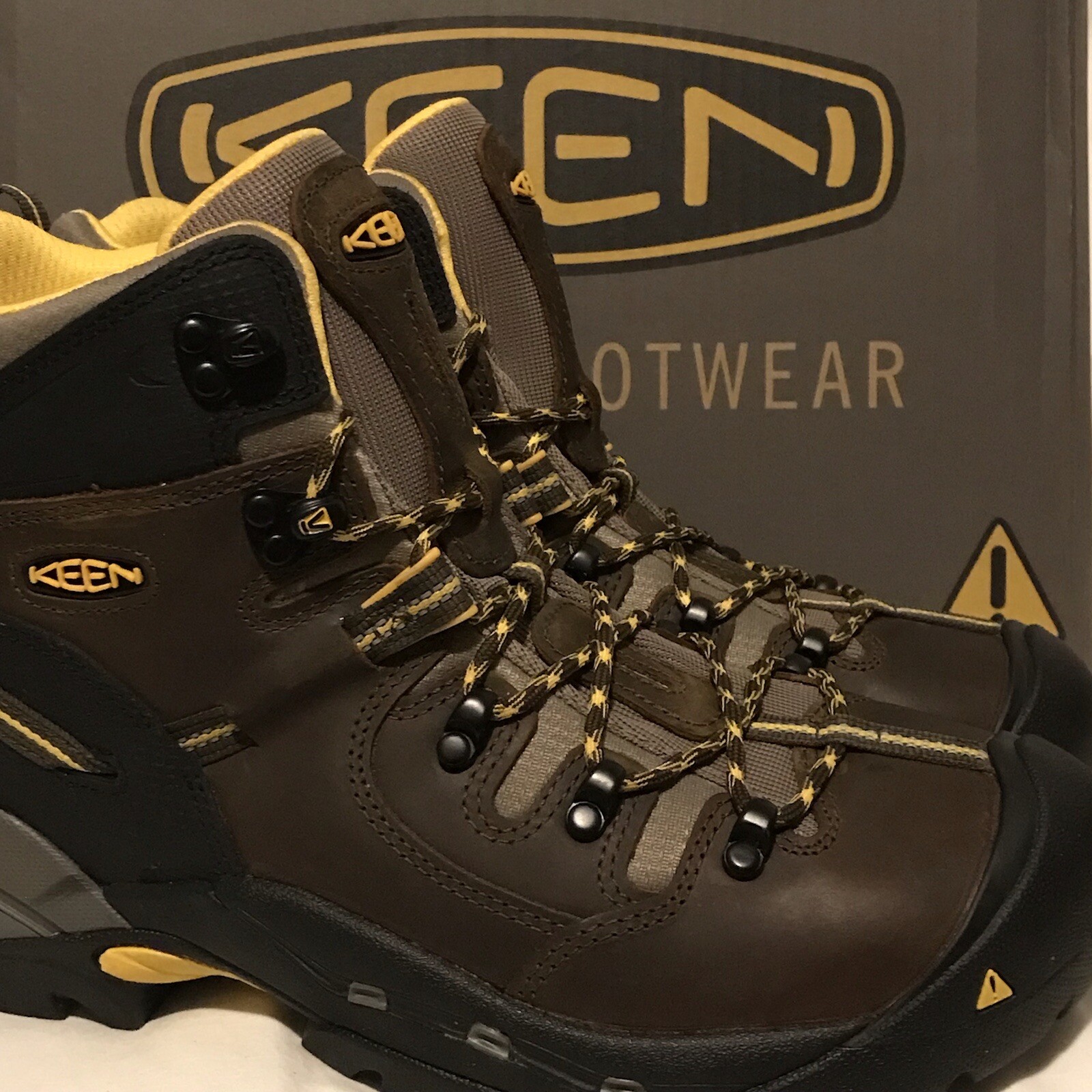 Stivali da lavoro NUOVI KEEN Utility uomo taglia 8 M Pittsburg 6” WP punta acciaio 1007025