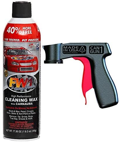 FW1 Waterless Wash & Wax Polish with Carnauba and Spray Gun (17.5 