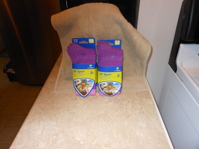 SofSole All Sport Women's Team Socks Medium Shoe Size 5-10 Purple 4 Pair
