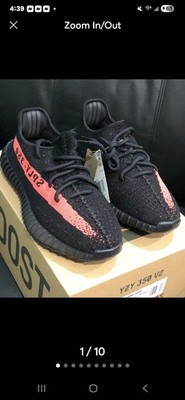 adidas Yeezy Boost 350 V2 Red Stripe BY9612 Primeknit Black Red Sneaker 2016