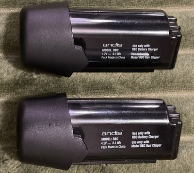 2 ANDIS RBC model Lithium ion Supra 120/Pulse replacement battery packs