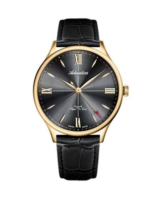 ADRIATICA Men Automatic Casual Watch Classic Dress Black Dial Waterproof Swiss