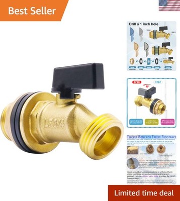 DIY Brass Rain Barrel Spigot Kit with Bulkhead Fitting for Efficient Watering