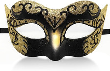 Masquerade Mask for Men Women Couple Venetian Mask for Halloween Mardi Gras Cost