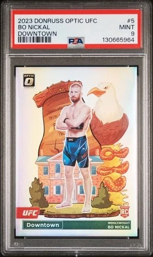 2023 Panini Donruss Optic Bo Nickal Downtown #5 Case Hit UFC PSA 9 Rookie