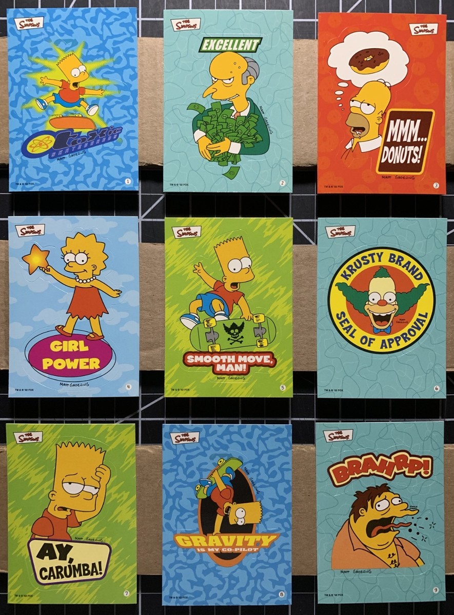 2002 Topps Simpsons Stickers - Base Card Set of 50 | eBay