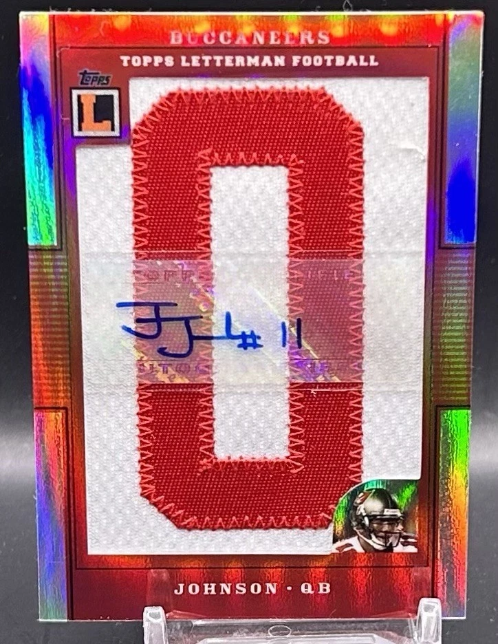 2008 Topps Letterman - Letterman Patch Auto Josh Johnson #LP-JJ LOT /9 /19/35 RC - Image 4 of 4