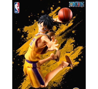 S.H.Figuarts Monkey D Luffy NBA Lakers One Piece Figure PSL Oct