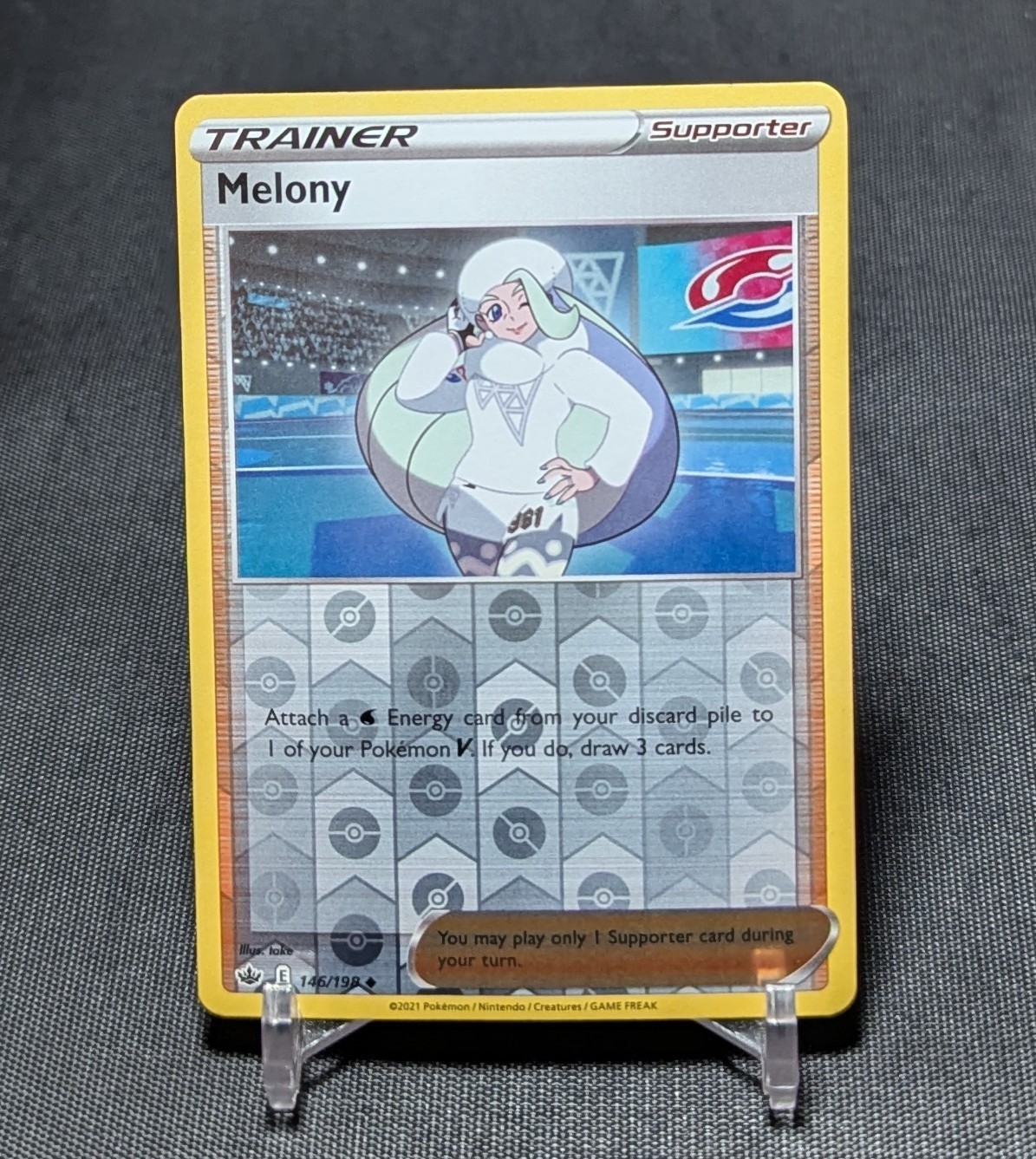 Melony Uncommon Reverse Holo SWSH: Chilling Reign Pokemon TCG Card 146/198