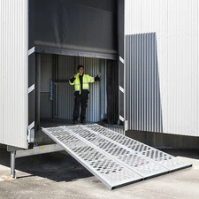 Folding Aluminum Trailer Ramp Loading Ramps Motorcycle ATV UTV Trucks 1500LB