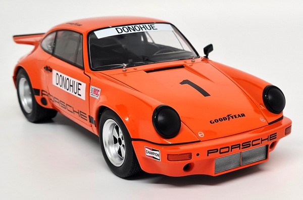 Solido 1/18 Porsche 911 Rs 3.0 Iroc Daytona 1974 Donohue #1 Diecast Model Car-image