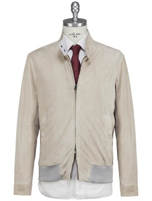 NEW LUIGI BORRELLI BEIGE LEATHER SUEDE COAT US 44 - EU 54 US877 | eBay
