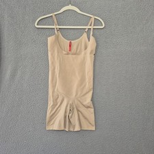 SPANX sculpt Women's Soft nude OnCore Open-Bust Mid-Thigh Bodysuit Large