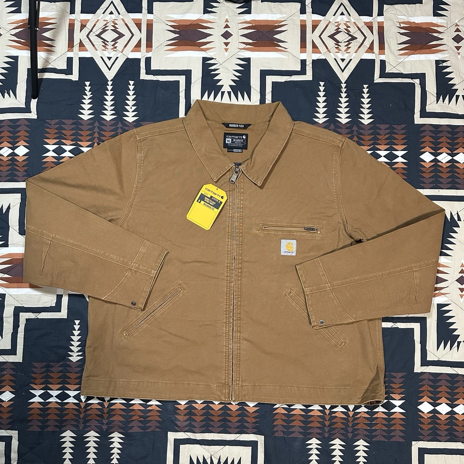 Carhartt Duck Detroit Rugged Flex 0J6306-M Workwear Jacket Men’s XXL Relaxed Fit image 1