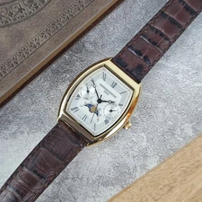 RARE Frederique Constant Moonphase Tonneau FC260X3T5/6 Quartz Swiss Vintage Men