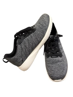 Skechers Memory Foam Sneakers Athletic Running Shoes Black White Size10