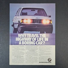 1979 BMW Bavarian Motor Works 320i Vintage Print Ad Munich Germany Mancave Shop
