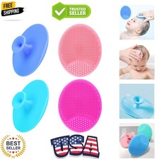 Baby Bath Brush, Baby Cradle Cap Brush, Silicone Massage Brush, Silicone Scru...