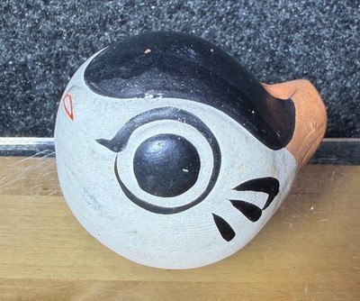 Japanese Clay Flute Whistles Blowfish Pufferfish Handmade Vintage Antique Fugu