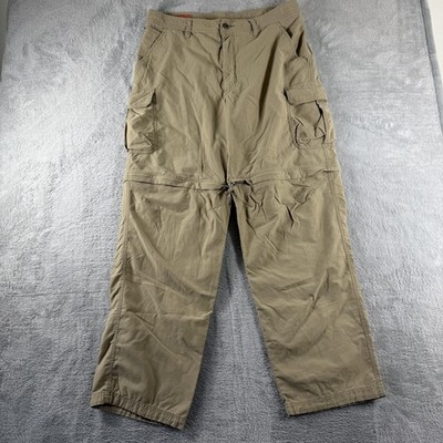 VTG Nike ACG Pants Mens 36x32 Beige Convertible Cargo Hiking Outdoor Utility Y2K