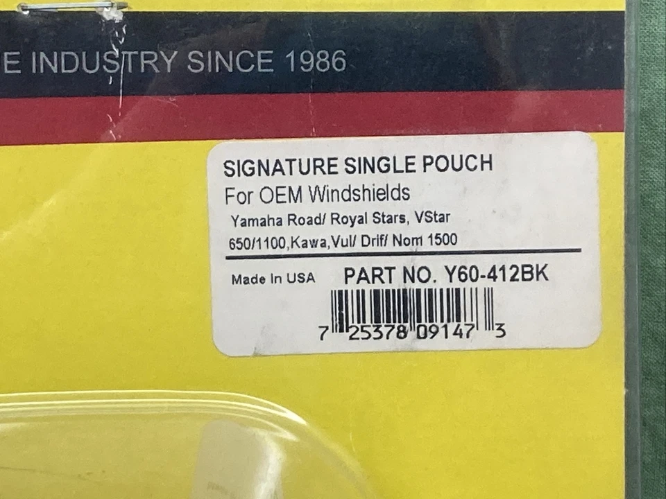 NOVA BOLSA HOPNEL Y60-412BK centro único para-brisa couro sintético preta - Imagem 3 de 4