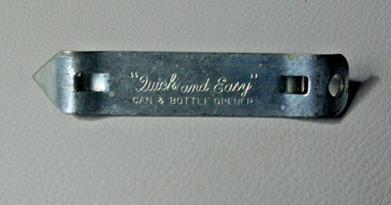 USA Vintage Bottle Opener .. "Quick and Easy" .. Royal Industries, Chicago