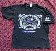 Vintage 1990s MLB Colorado Rockies Magic Johnson Tee Shirt Size XL Single Stitch