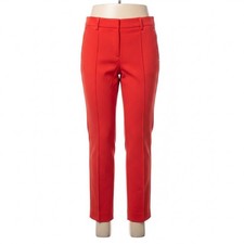Ann Taylor Womens Red Petite Straight-Leg Pants Size 8P