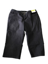 NEW Rider's by Lee Women's Plus-Size Simply Comfort Capri size 18W Dark Blue