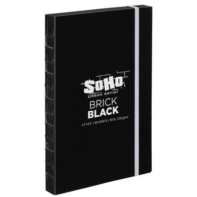 SOHO Urban Artist Brick Black Sketchbook 5.5  X 8.5  80 Sheets