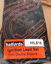 HALFORDS HIL618 Ignition Lead Set 7mm Double Silicone Spark Plug Leads Caps