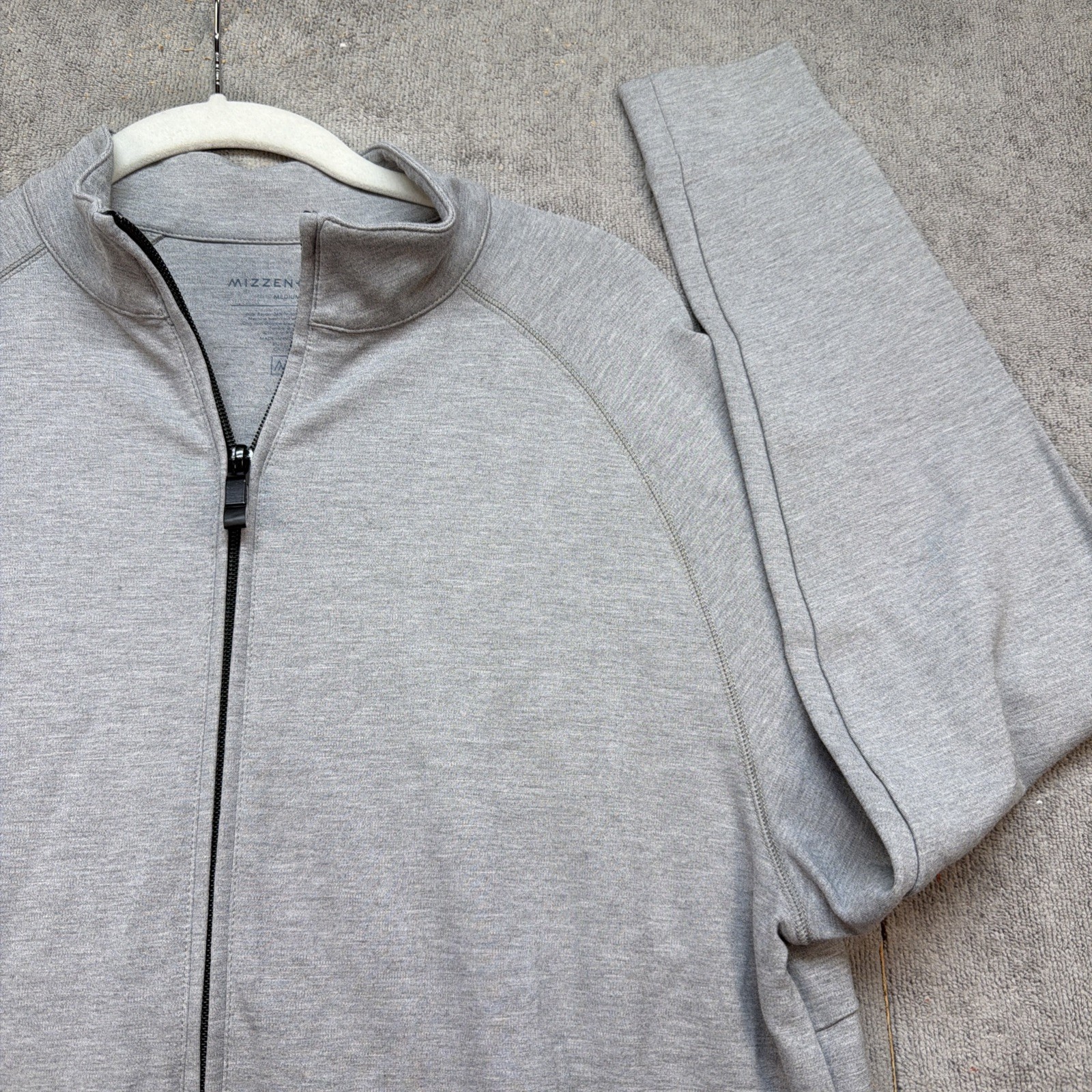 Mizzen+Main Performance Full Zip Jacket Gray Ligh… - image 2
