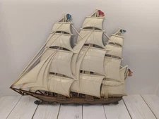 Vtg Syroco Clipper Ship Tall 3 Mast Pirate Nautical Wall Hanging #4261 16.5x13