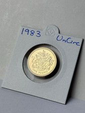 1983 Shield £1 Uncirculated One Pound Coin Royal Shield Of Arms Uncirc 