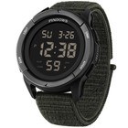 PINDOWS Men's Digital Sport Watch, ABS Case, Ultra-lightweight, Shockproof, Nylo