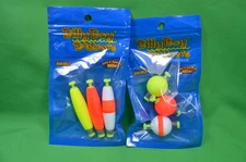 Bett's Billy Boy Bobbers Weighted 2 Pks,Snap On Cigar & Round,New In Packs
