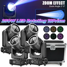 LED Beam 250W RGBW 18Prism GOBO Moving Head Light Stage Light DMX Effect Disco