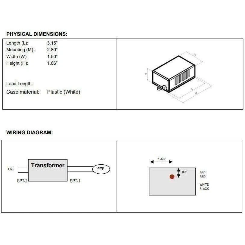 Keystone KTET-60-1-WC-F Halogen Low Voltage Transformer Ballast - 60W, 12V - Image 2 of 2