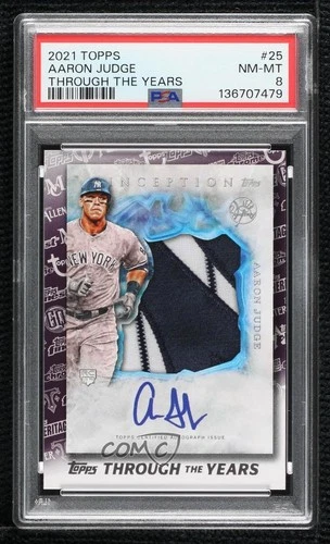 2021 Topps Through the Years Facsimile Reprints Aaron Judge #TTY-25 PSA 8