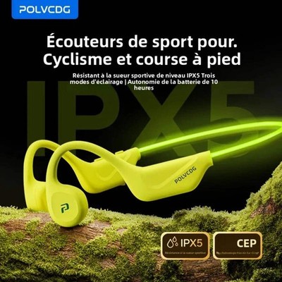 POLVCDG Original New X1pro Bone Conduction Night Light Earphones IPX5 Night Runn
