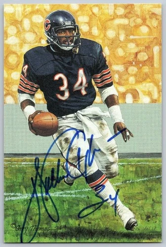 Walter Payton Signed Autographed GLAC Goal Line Art Football Card - PSA/DNA
