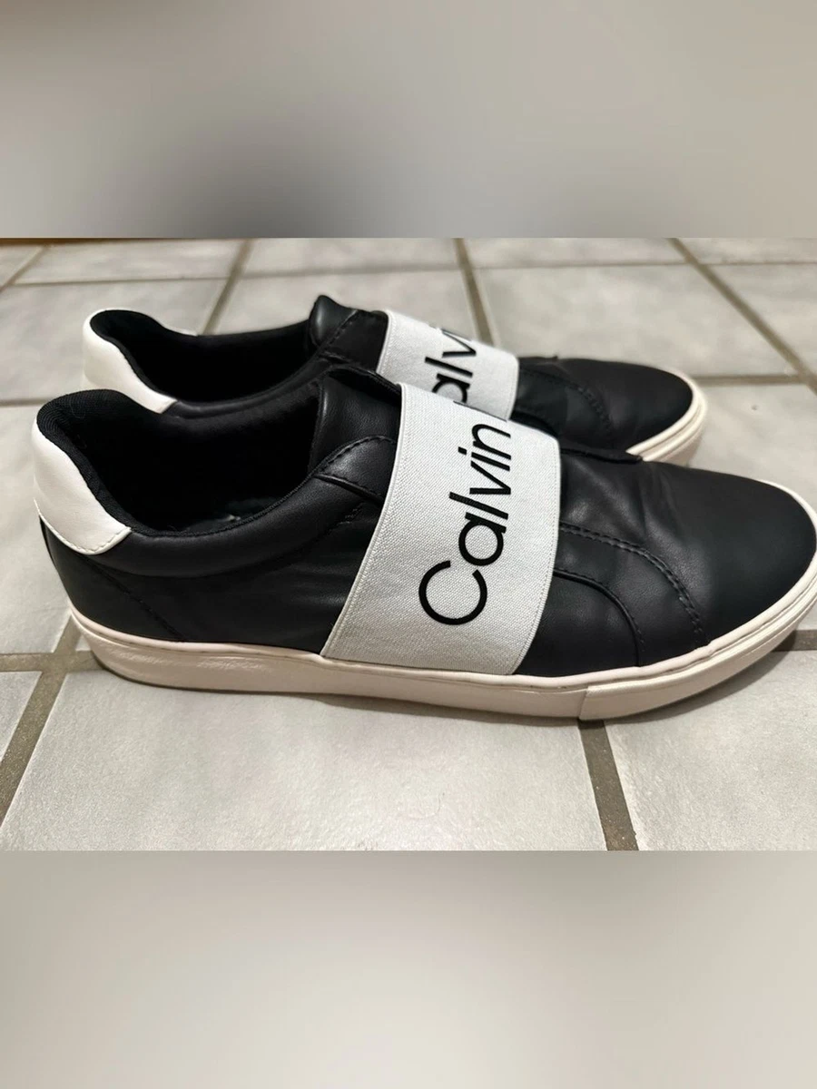 Calvin Klein Black Pebbled Leather Slip-On Loafers with CK Logo Calvin Klein leather loafer in black | ASOS main image 3