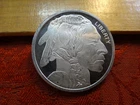Silver Towne Buffalo Indian 1 Oz .999 Silver Bullion Round Lot A - No Reserve