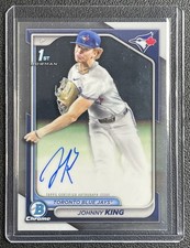 JOHNNY KING 2024 BOWMAN CHROME DRAFT #CPA-JKI AUTO 1ST PROSPECT BLUE JAYS