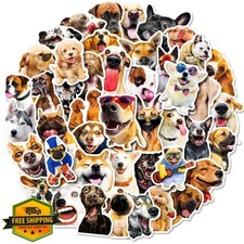 50PCS Dog Stickers Cute Funny Vinyl Waterproof Laptop Phone Kids