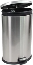 Trash Can with Lid - Assembled in USA 40 Liter/10.5 Gallon Stainless Steel Trash