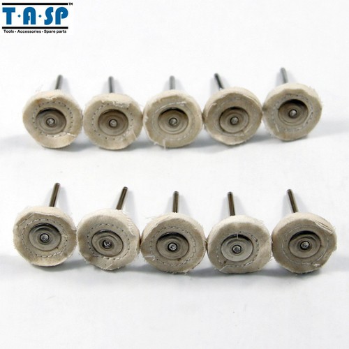 10PC 1/8" 3.2mm Shank Cloth Wheel Polishing Buffing Metals Mandrel for
