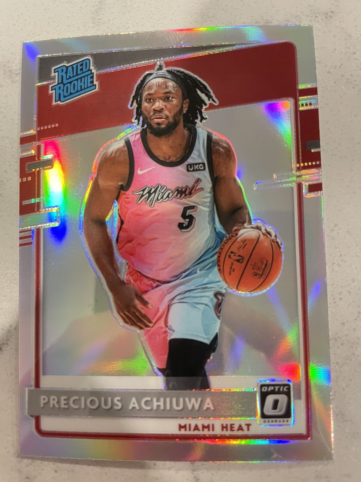 2020-21 Donruss Optic Precious Achiuwa Holo Prizm Rated Rookie RC #170 Raptors