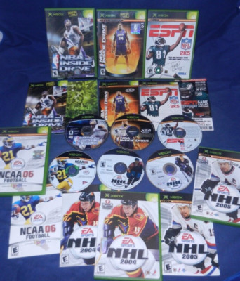 Xbox; NBA Inside Drive 2002 & 2004, ESPN NFL 2K5, NHL 2004 & 2005, NCAA Football